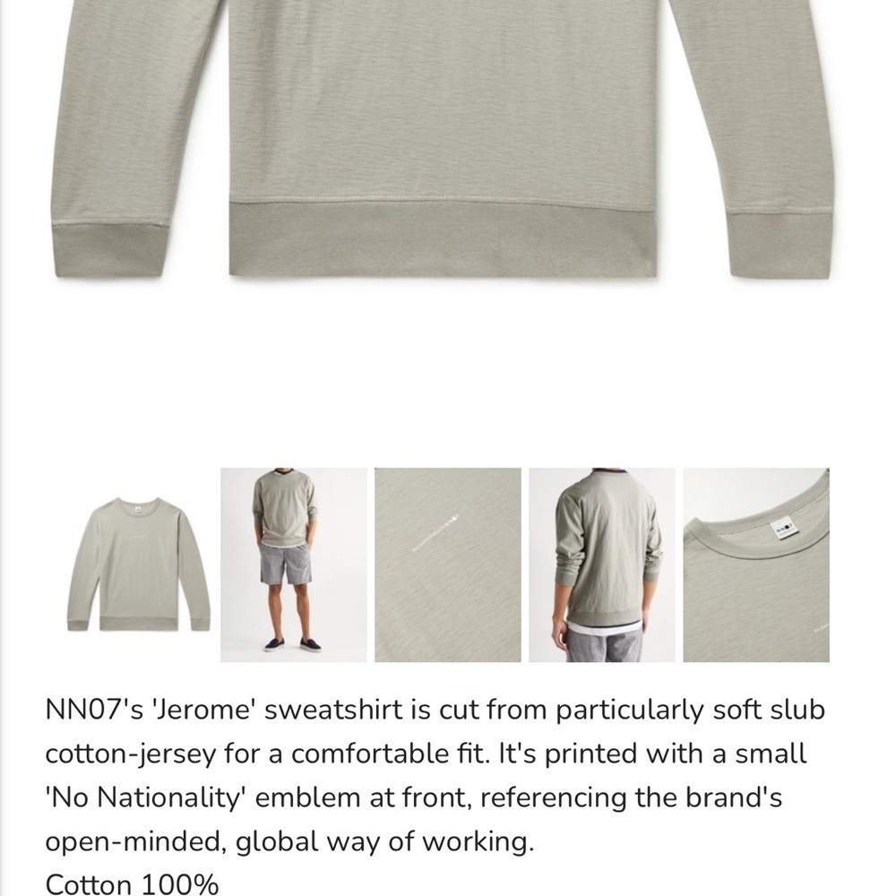 NN07 Jerome Sweatshirt Long Sleeve No Nationality - Picture 8 of 8